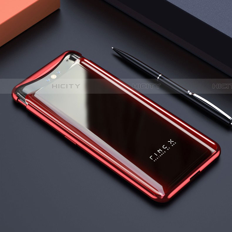 Coque Antichocs Rigide Transparente Crystal Etui Housse S01 pour Oppo Find X Rouge Plus