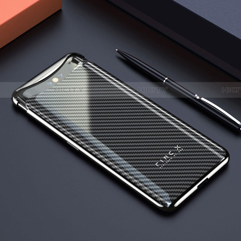 Coque Antichocs Rigide Transparente Crystal Etui Housse S01 pour Oppo Find X Super Flash Edition Noir Plus