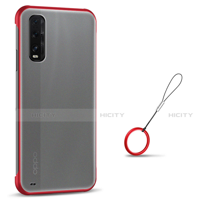 Coque Antichocs Rigide Transparente Crystal Etui Housse S01 pour Oppo Find X2 Rouge Plus