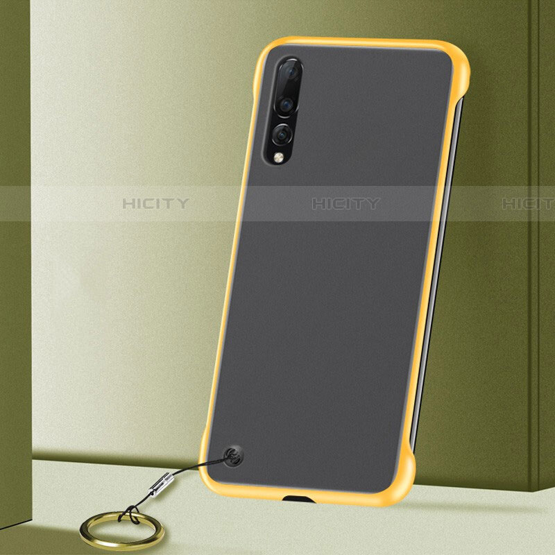 Coque Antichocs Rigide Transparente Crystal Etui Housse S01 pour Samsung Galaxy A90 5G Jaune Plus