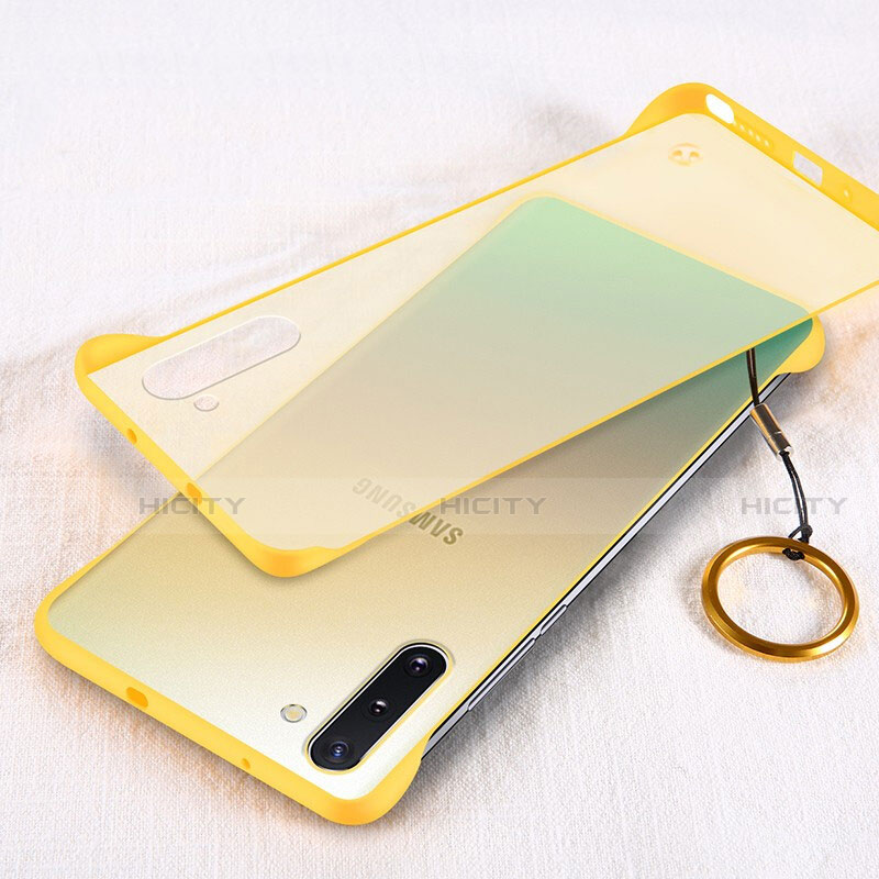 Coque Antichocs Rigide Transparente Crystal Etui Housse S01 pour Samsung Galaxy Note 10 Jaune Plus