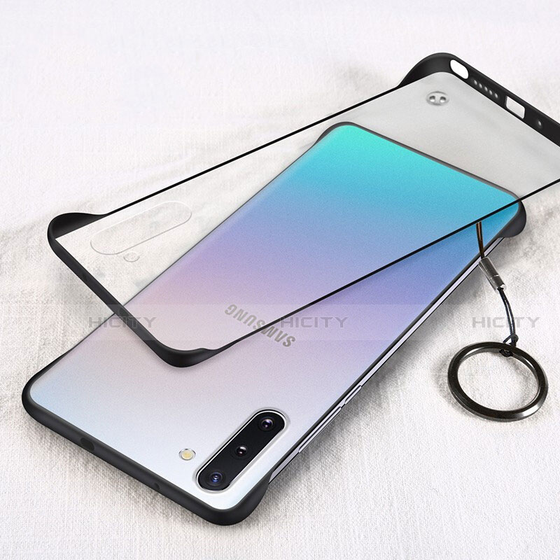 Coque Antichocs Rigide Transparente Crystal Etui Housse S01 pour Samsung Galaxy Note 10 Noir Plus