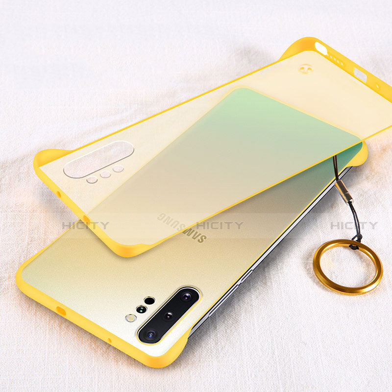 Coque Antichocs Rigide Transparente Crystal Etui Housse S01 pour Samsung Galaxy Note 10 Plus Jaune Plus