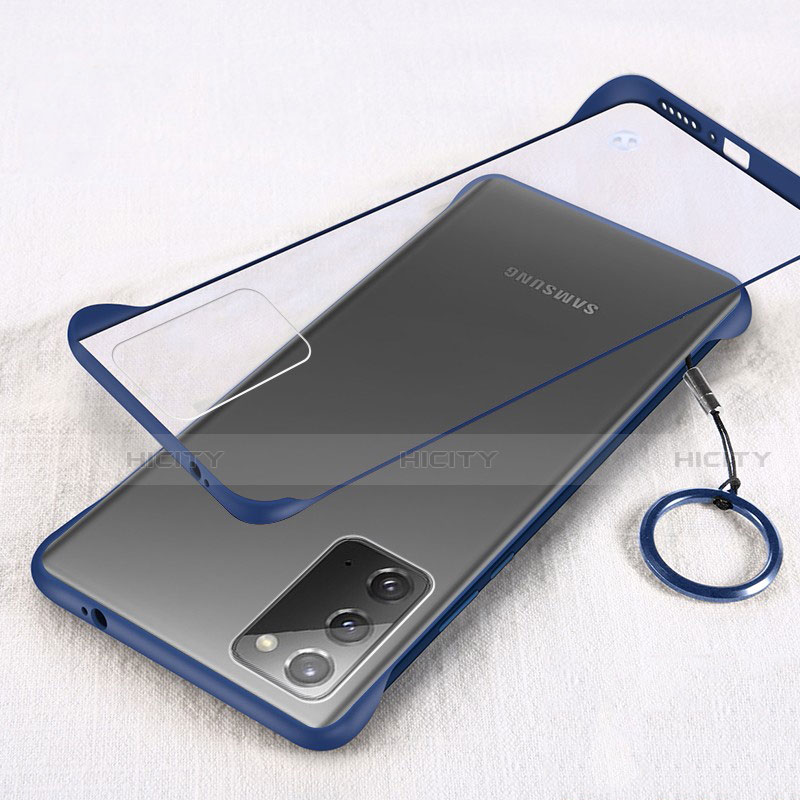 Coque Antichocs Rigide Transparente Crystal Etui Housse S01 pour Samsung Galaxy Note 20 5G Bleu Plus