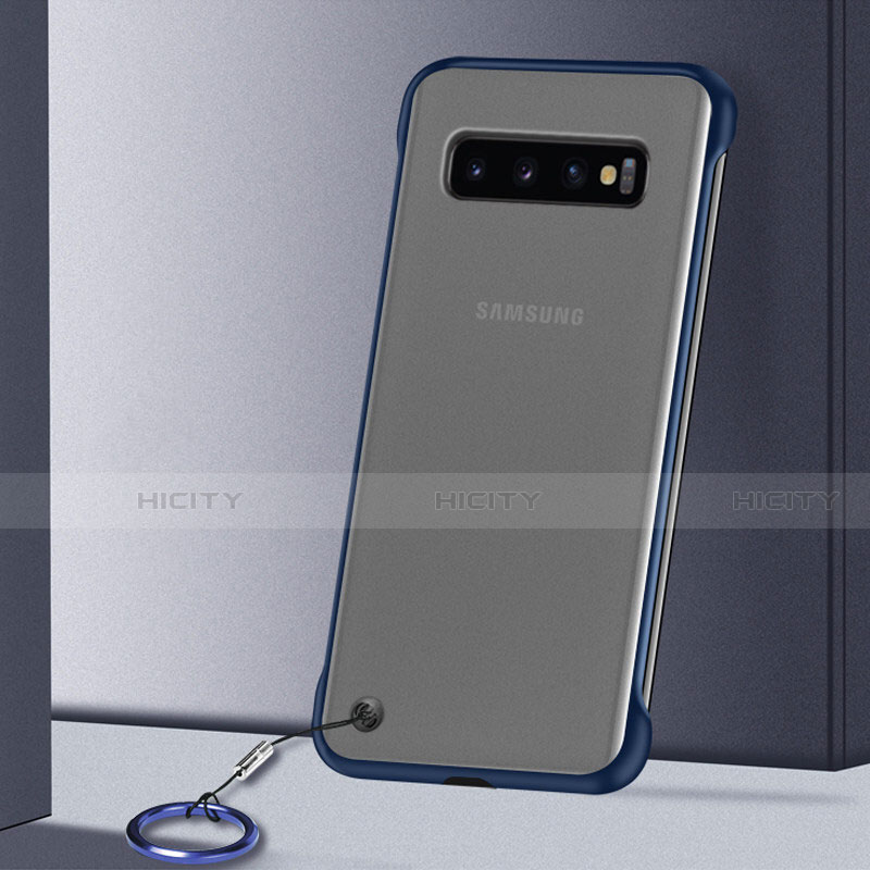 Coque Antichocs Rigide Transparente Crystal Etui Housse S01 pour Samsung Galaxy S10 5G Bleu Plus