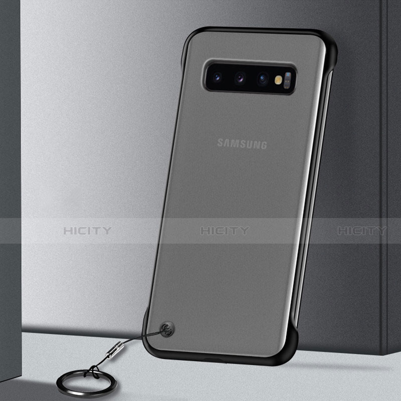 Coque Antichocs Rigide Transparente Crystal Etui Housse S01 pour Samsung Galaxy S10 5G Noir Plus