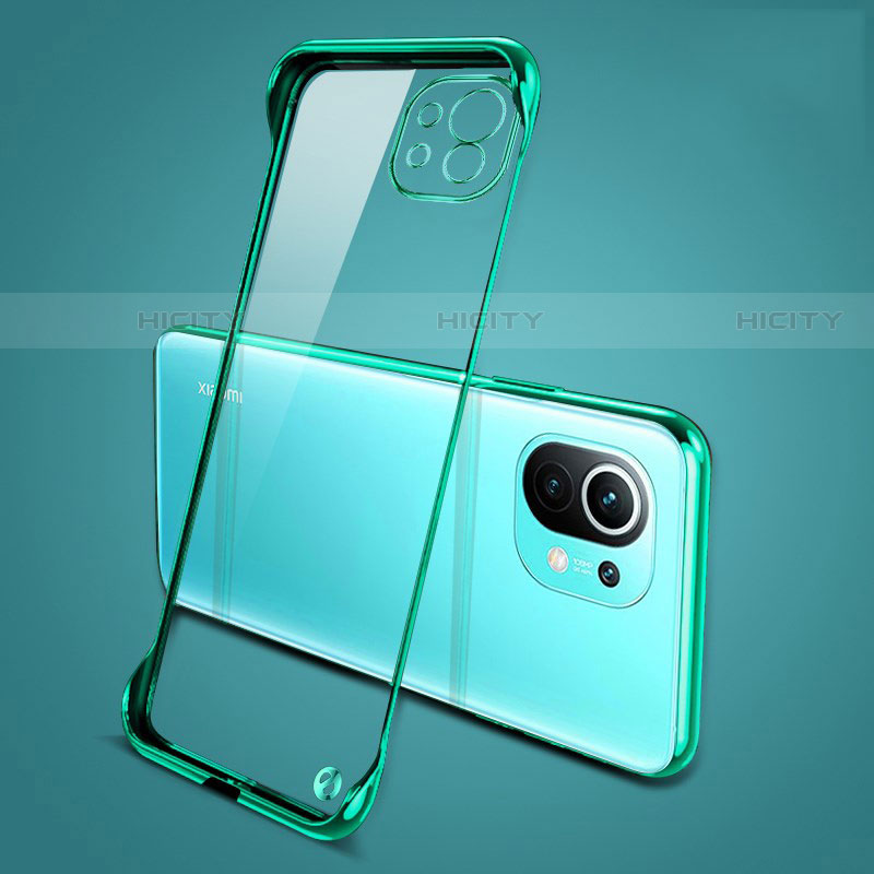 Coque Antichocs Rigide Transparente Crystal Etui Housse S01 pour Xiaomi Mi 11 5G Vert Plus