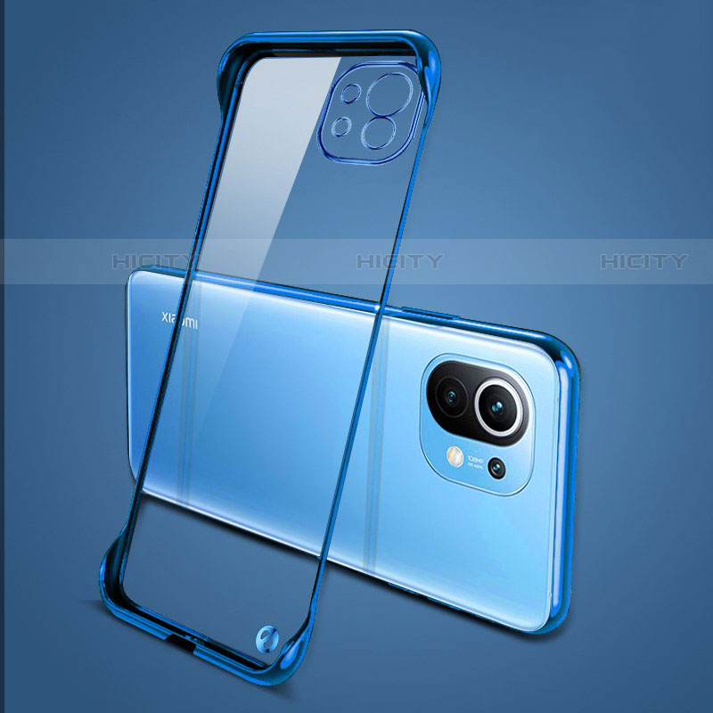 Coque Antichocs Rigide Transparente Crystal Etui Housse S01 pour Xiaomi Mi 11 Lite 5G NE Bleu Plus