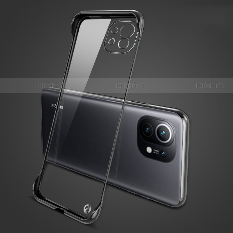 Coque Antichocs Rigide Transparente Crystal Etui Housse S01 pour Xiaomi Mi 11 Lite 5G NE Noir Plus