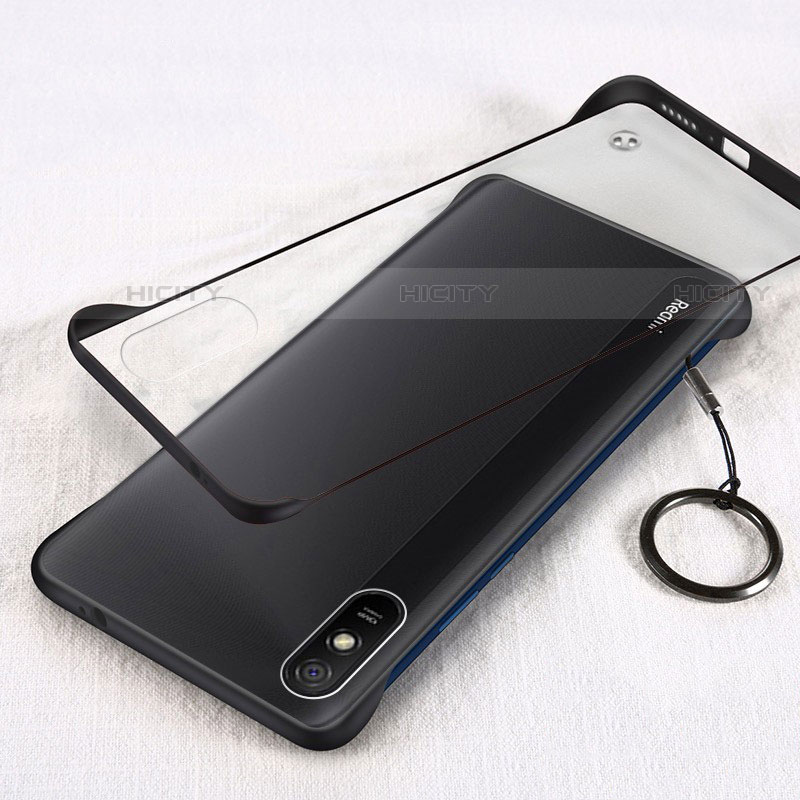 Coque Antichocs Rigide Transparente Crystal Etui Housse S01 pour Xiaomi Redmi 9A Noir Plus