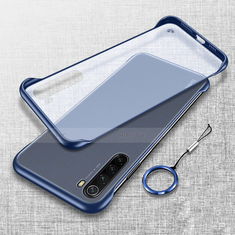 Coque Antichocs Rigide Transparente Crystal Etui Housse S01 pour Xiaomi Redmi Note 8 (2021) Bleu Plus