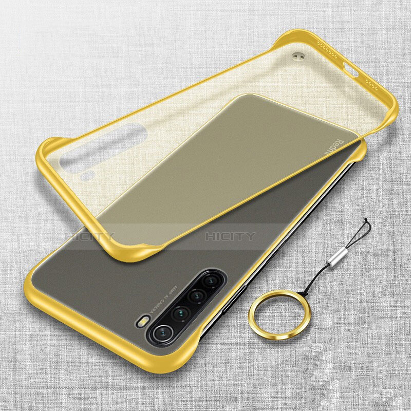 Coque Antichocs Rigide Transparente Crystal Etui Housse S01 pour Xiaomi Redmi Note 8 (2021) Jaune Plus