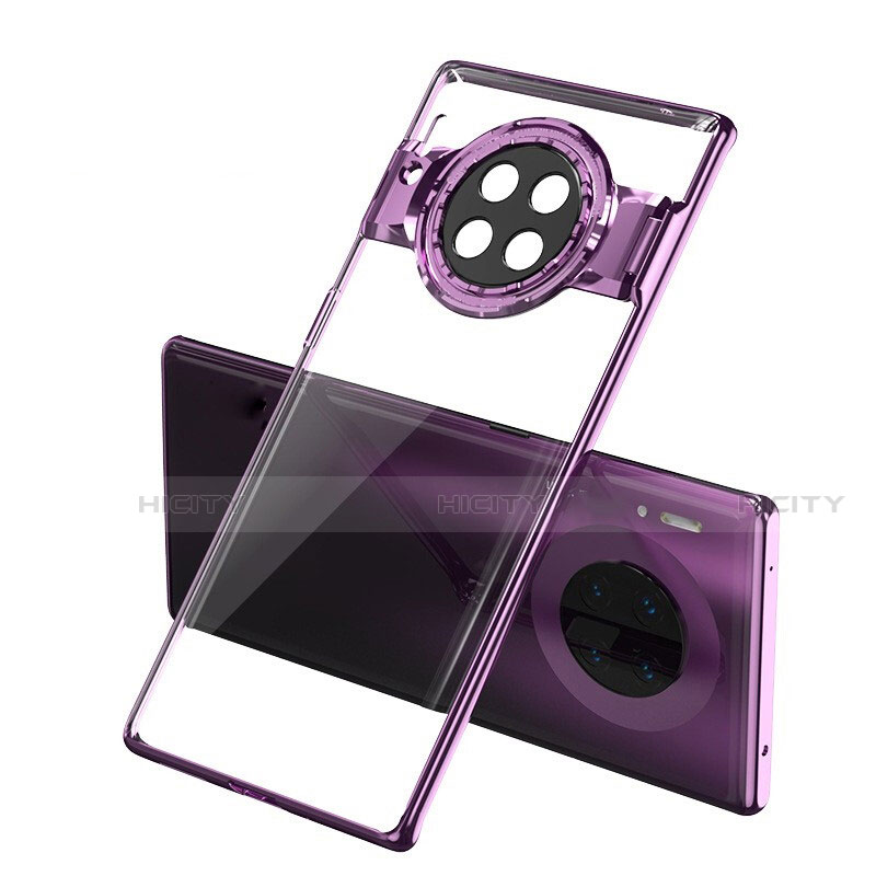 Coque Antichocs Rigide Transparente Crystal Etui Housse S02 pour Huawei Mate 30 Pro 5G Violet Plus