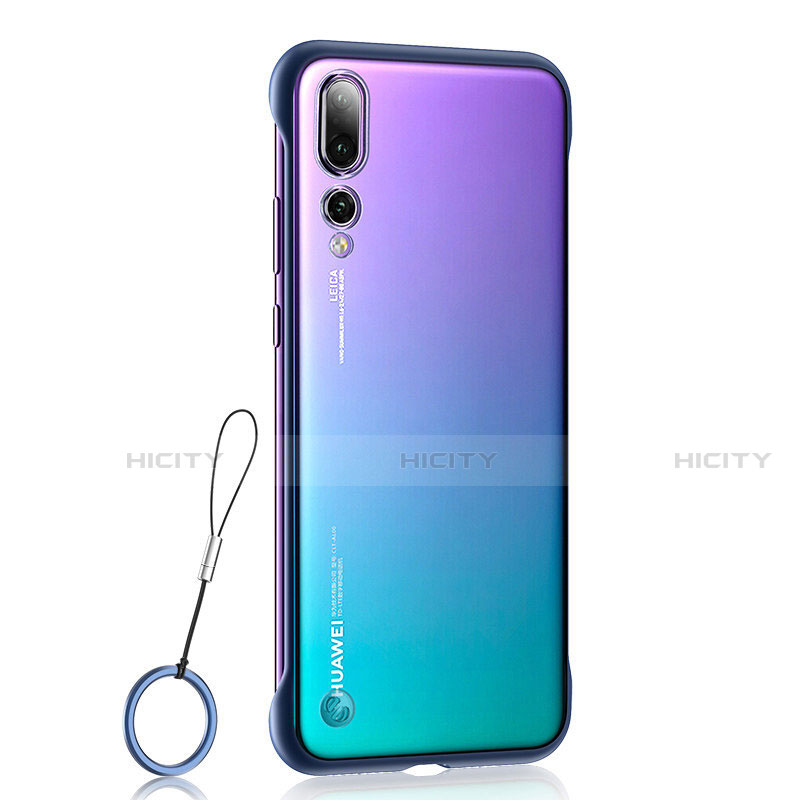 Coque Antichocs Rigide Transparente Crystal Etui Housse S02 pour Huawei P20 Pro Bleu Plus