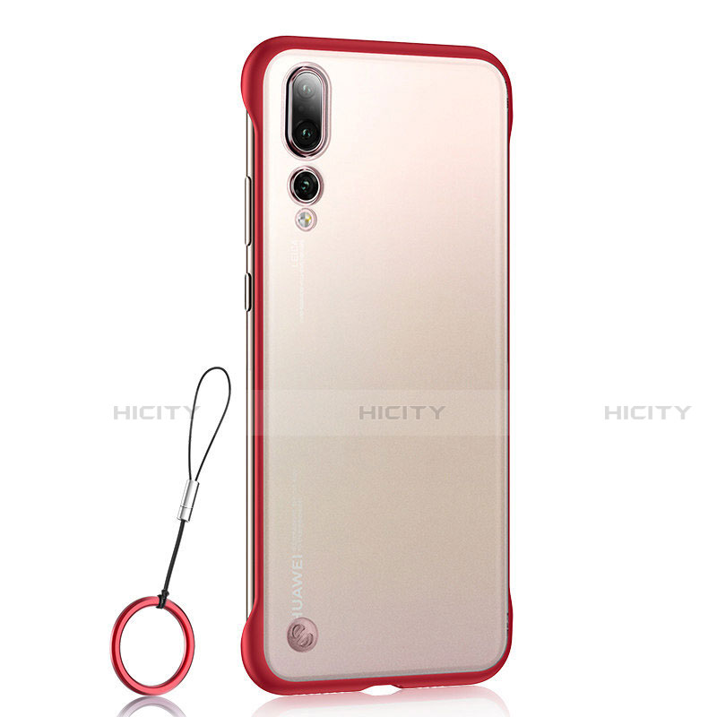 Coque Antichocs Rigide Transparente Crystal Etui Housse S02 pour Huawei P20 Pro Rouge Plus