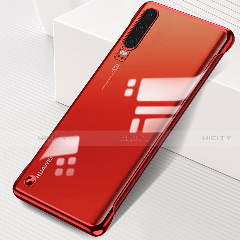 Coque Antichocs Rigide Transparente Crystal Etui Housse S02 pour Huawei P30 Rouge Plus