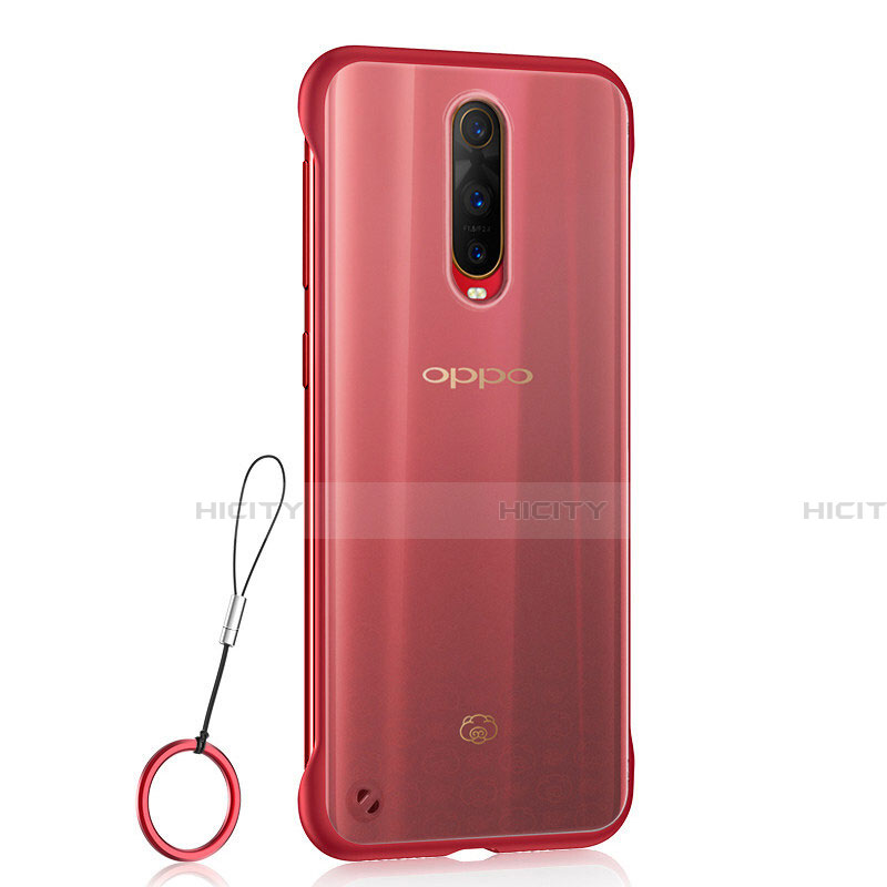 Coque Antichocs Rigide Transparente Crystal Etui Housse S02 pour Oppo R17 Pro Rouge Plus