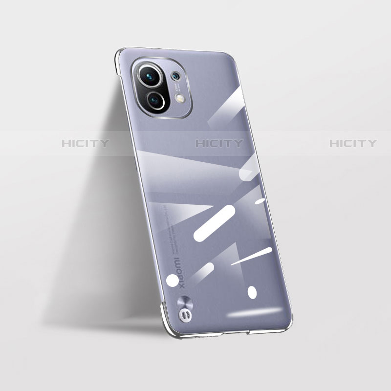 Coque Antichocs Rigide Transparente Crystal Etui Housse S02 pour Xiaomi Mi 11 Lite 5G NE Argent Plus