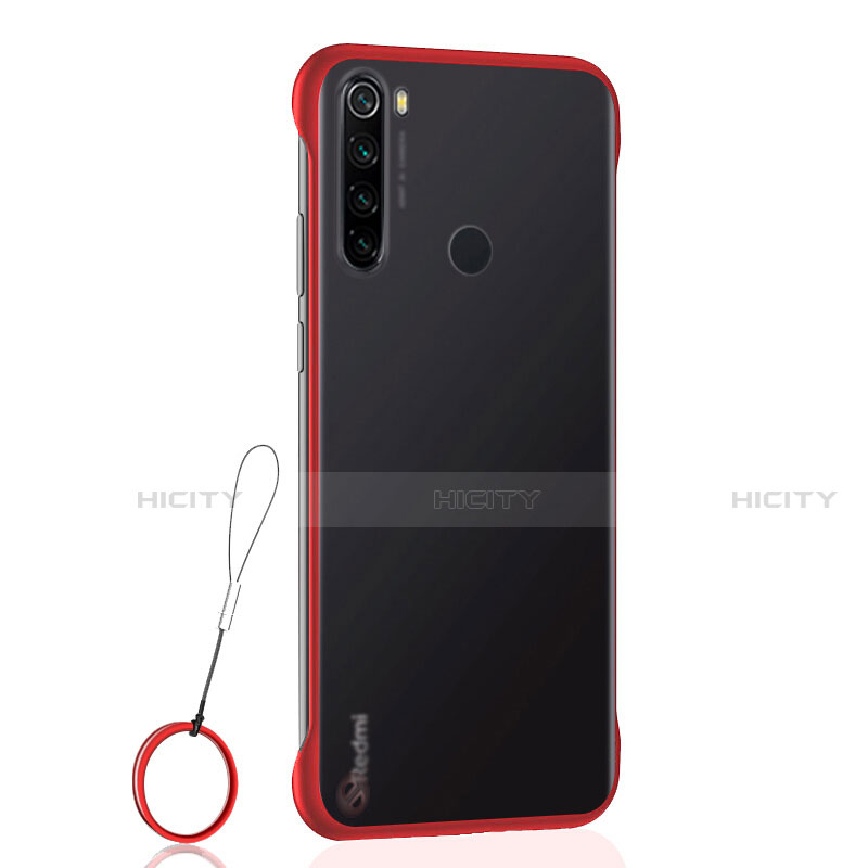 Coque Antichocs Rigide Transparente Crystal Etui Housse S02 pour Xiaomi Redmi Note 8 (2021) Rouge Plus