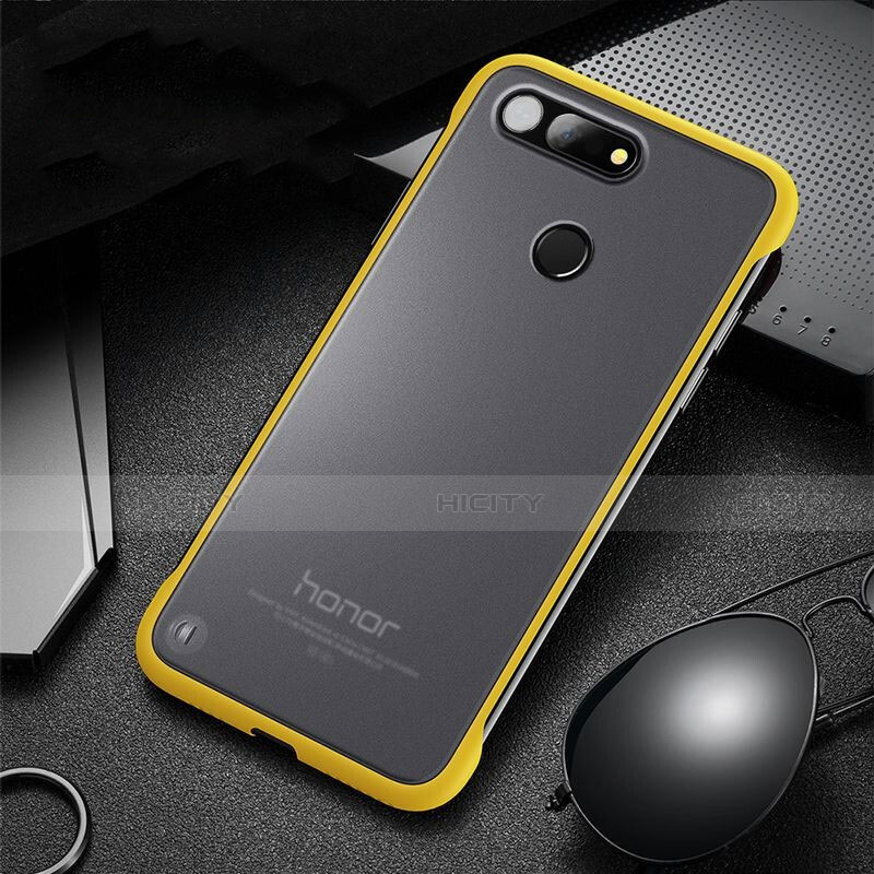 Coque Antichocs Rigide Transparente Crystal Etui Housse S03 pour Huawei Honor View 20 Jaune Plus