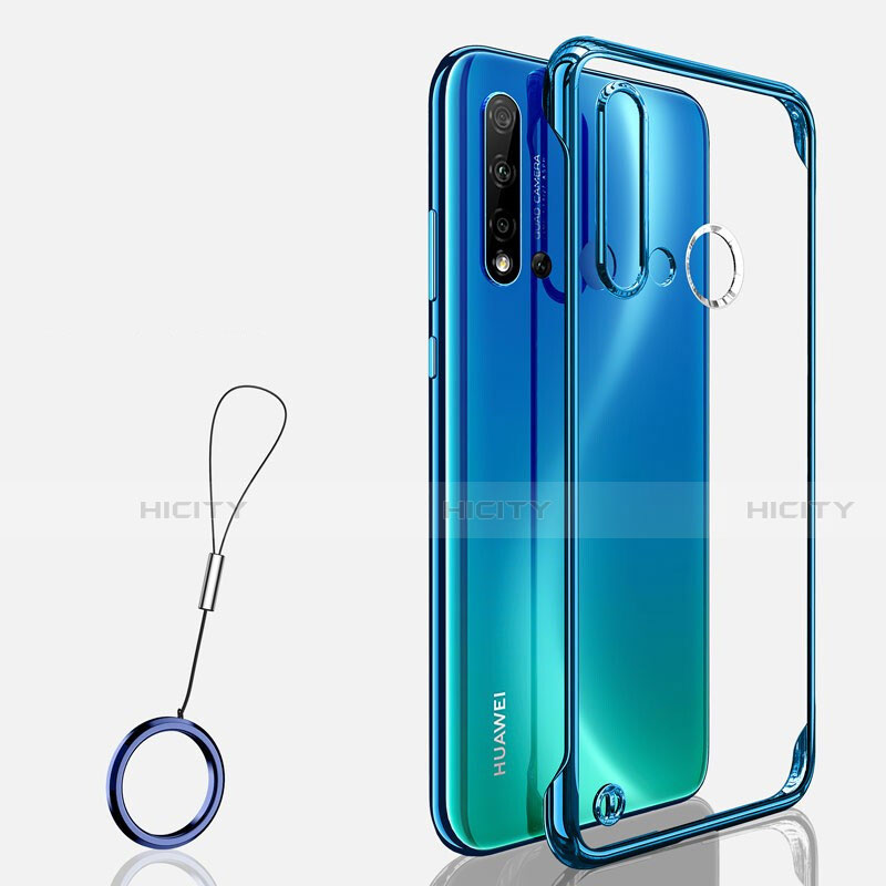 Coque Antichocs Rigide Transparente Crystal Etui Housse S03 pour Huawei P20 Lite (2019) Bleu Plus