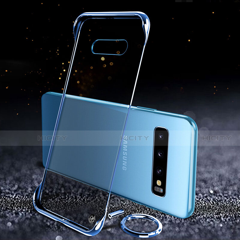 Coque Antichocs Rigide Transparente Crystal Etui Housse S03 pour Samsung Galaxy S10 5G Bleu Plus