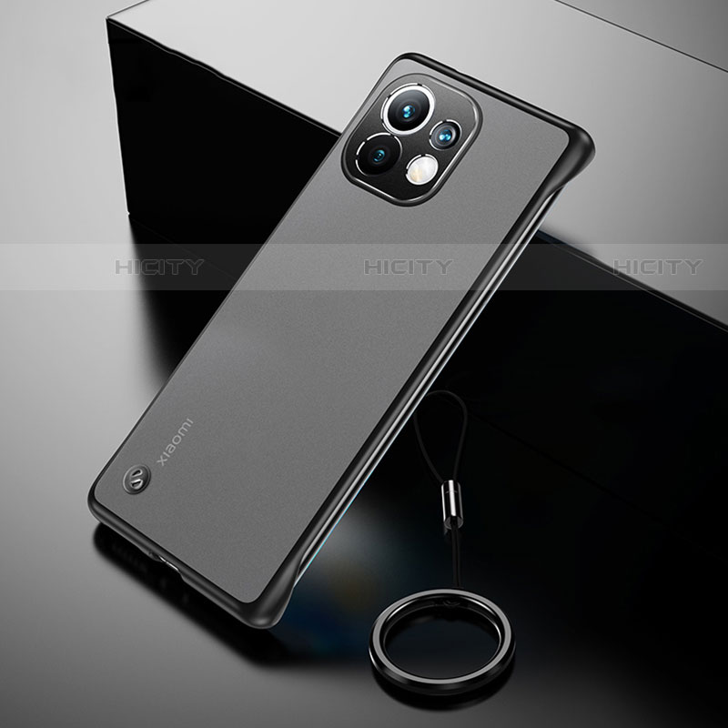 Coque Antichocs Rigide Transparente Crystal Etui Housse S03 pour Xiaomi Mi 11 Lite 4G Noir Plus