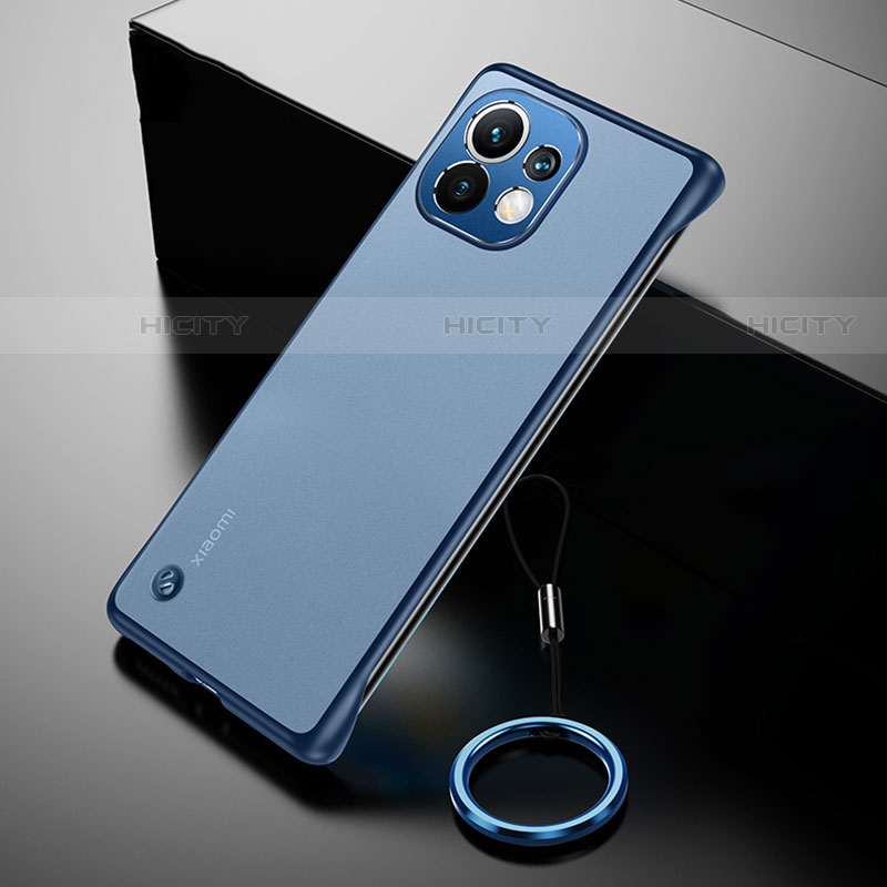 Coque Antichocs Rigide Transparente Crystal Etui Housse S03 pour Xiaomi Mi 11 Lite 5G NE Bleu Plus