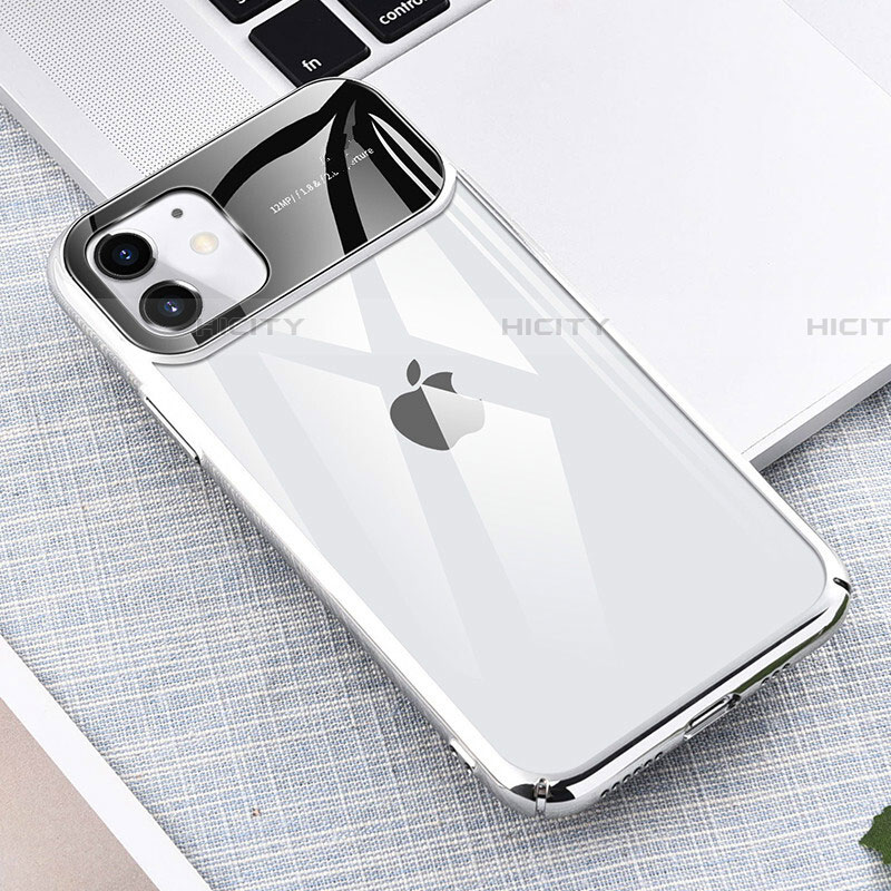 Coque Antichocs Rigide Transparente Crystal Etui Housse S04 pour Apple iPhone 11 Argent Plus