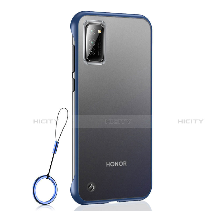 Coque Antichocs Rigide Transparente Crystal Etui Housse S04 pour Huawei Honor View 30 Pro 5G Bleu Plus