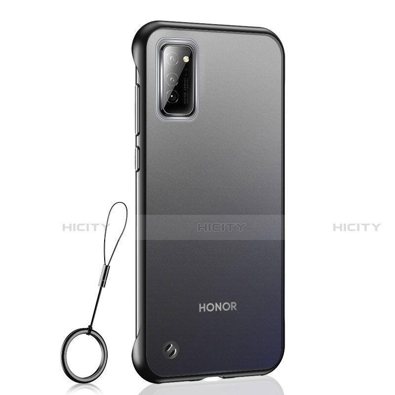 Coque Antichocs Rigide Transparente Crystal Etui Housse S04 pour Huawei Honor View 30 Pro 5G Noir Plus