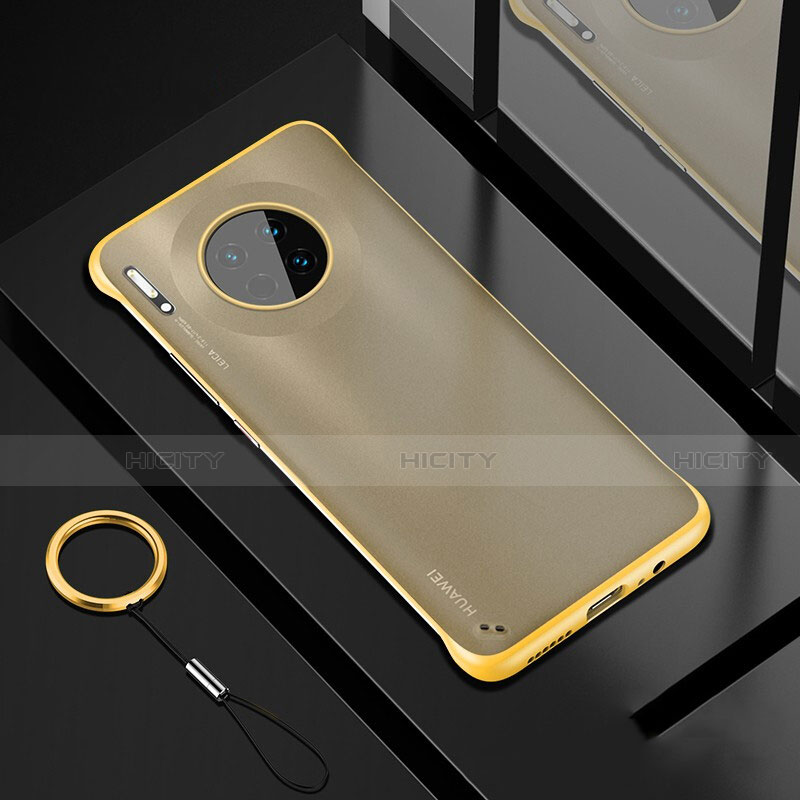 Coque Antichocs Rigide Transparente Crystal Etui Housse S04 pour Huawei Mate 30 5G Jaune Plus