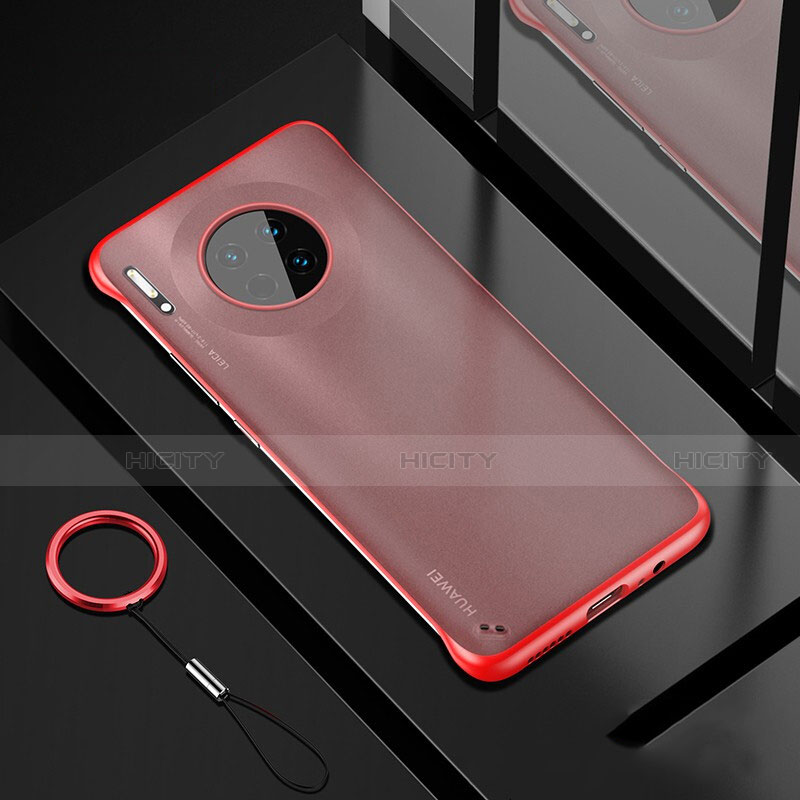 Coque Antichocs Rigide Transparente Crystal Etui Housse S04 pour Huawei Mate 30 Pro 5G Rouge Plus