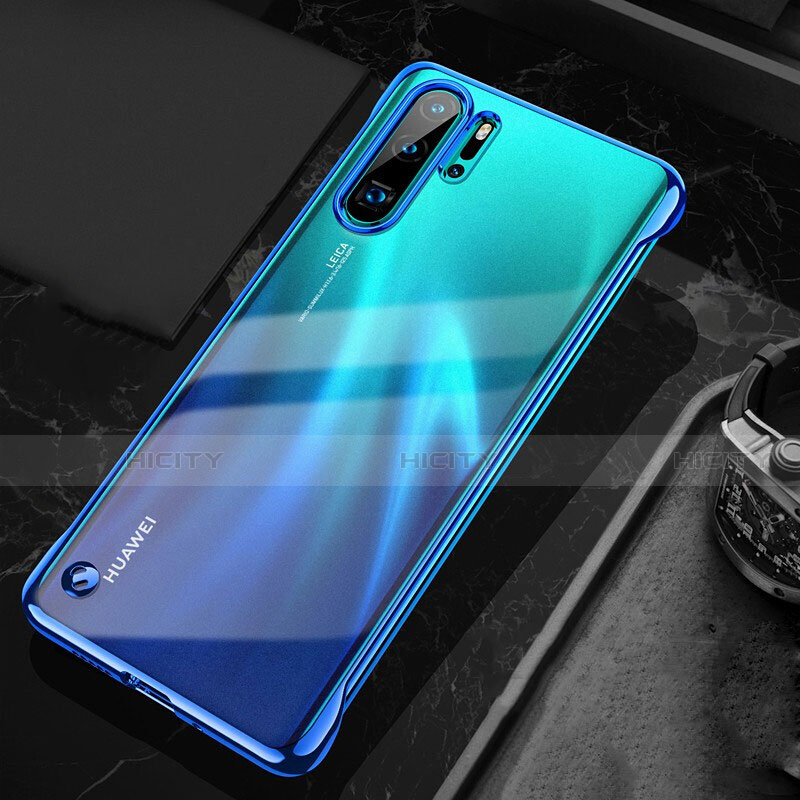 Coque Antichocs Rigide Transparente Crystal Etui Housse S04 pour Huawei P30 Pro Bleu Plus