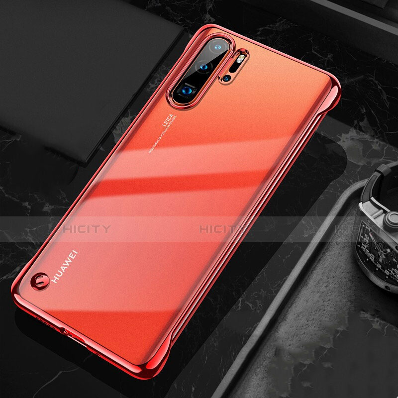 Coque Antichocs Rigide Transparente Crystal Etui Housse S04 pour Huawei P30 Pro New Edition Rouge Plus