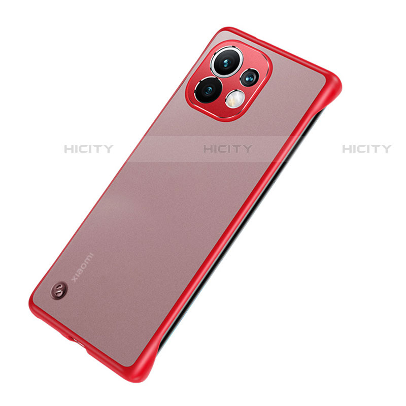 Coque Antichocs Rigide Transparente Crystal Etui Housse S04 pour Xiaomi Mi 11 Lite 5G Rouge Plus