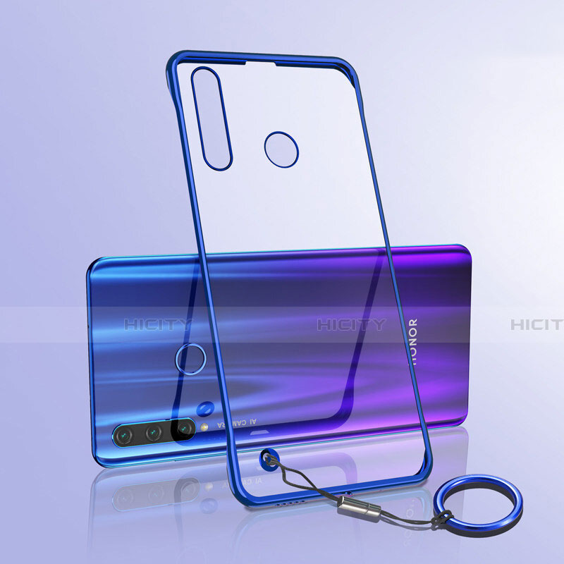 Coque Antichocs Rigide Transparente Crystal Etui Housse S05 pour Huawei Honor 20E Bleu Plus