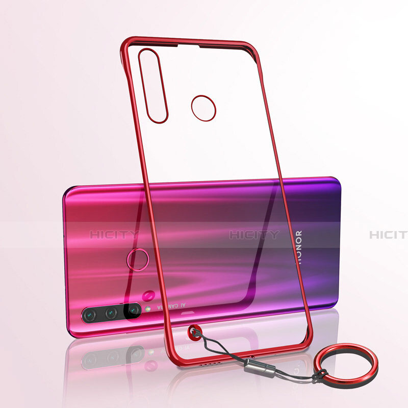 Coque Antichocs Rigide Transparente Crystal Etui Housse S05 pour Huawei Honor 20E Rouge Plus