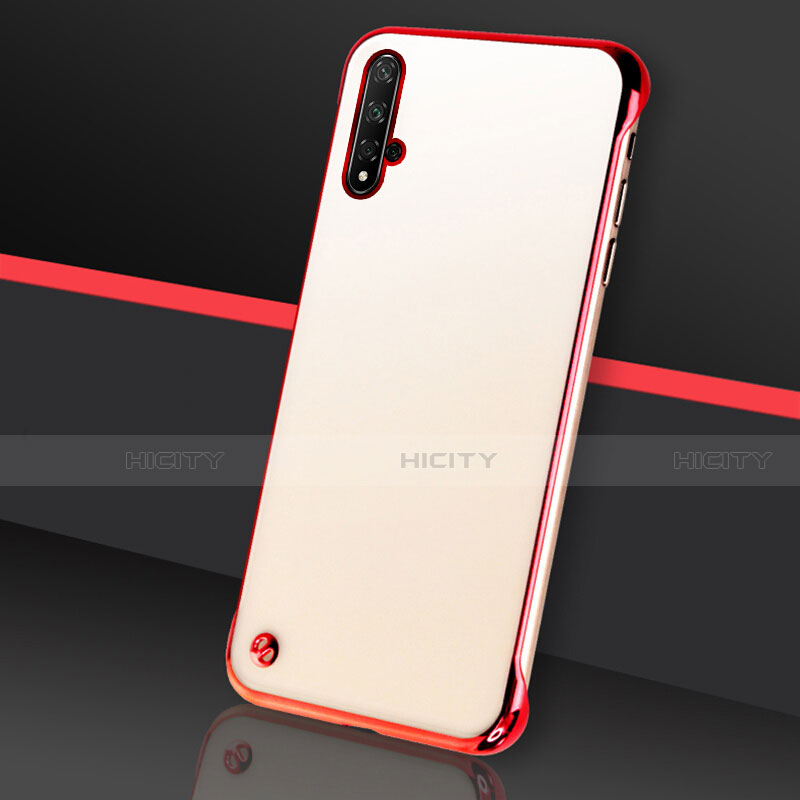 Coque Antichocs Rigide Transparente Crystal Etui Housse S05 pour Huawei Nova 5 Pro Rouge Plus