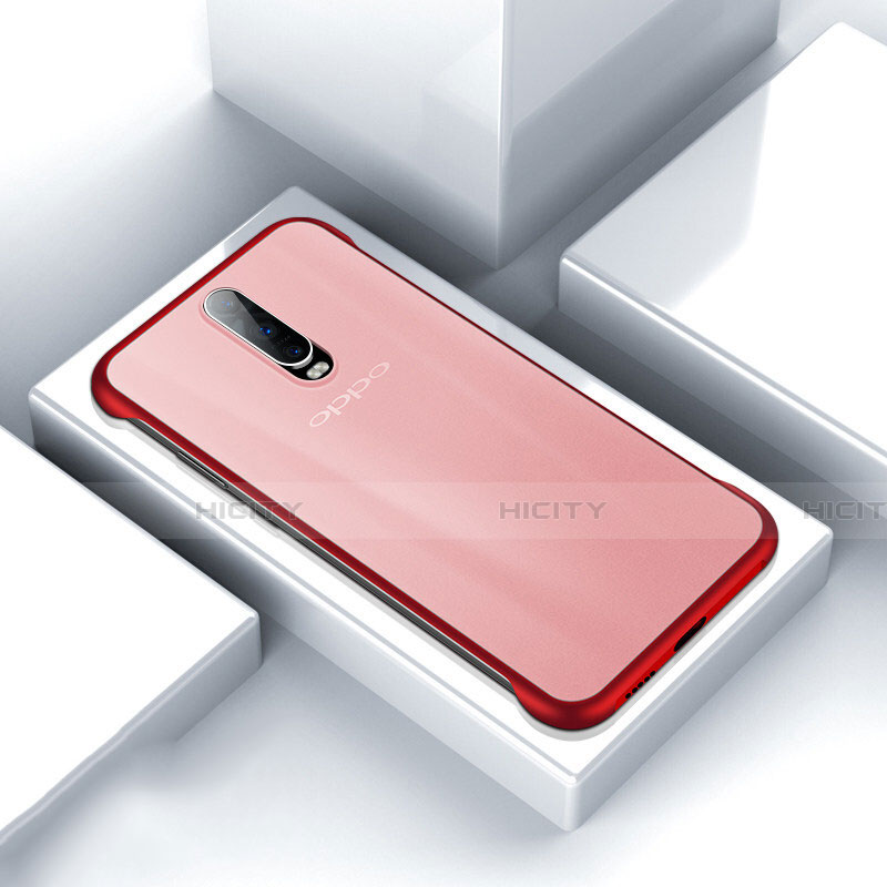 Coque Antichocs Rigide Transparente Crystal Etui Housse S05 pour Oppo R17 Pro Rouge Plus