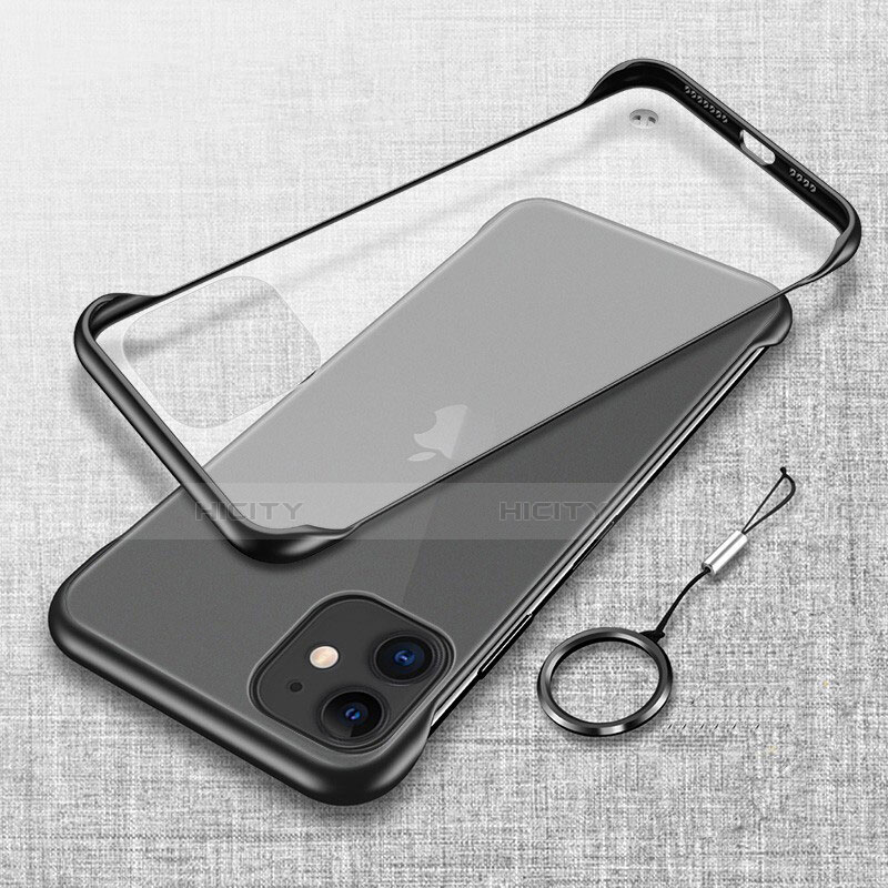 Coque Antichocs Rigide Transparente Crystal Etui Housse S06 pour Apple iPhone 11 Noir Plus