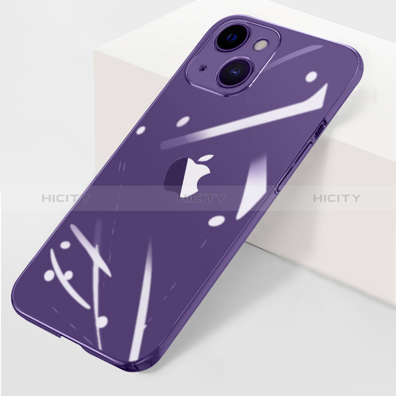 Coque Antichocs Rigide Transparente Crystal Etui Housse WT1 pour Apple iPhone 14 Plus Violet Plus