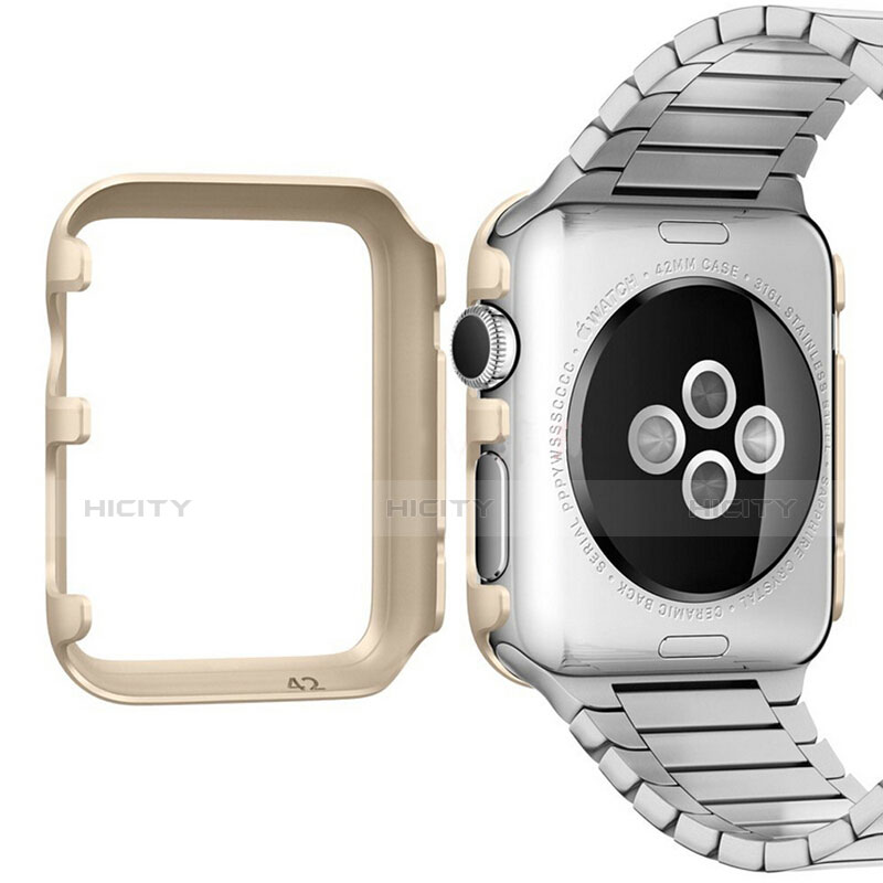 Coque Bumper Luxe Aluminum Metal C01 pour Apple iWatch 2 42mm Or Plus