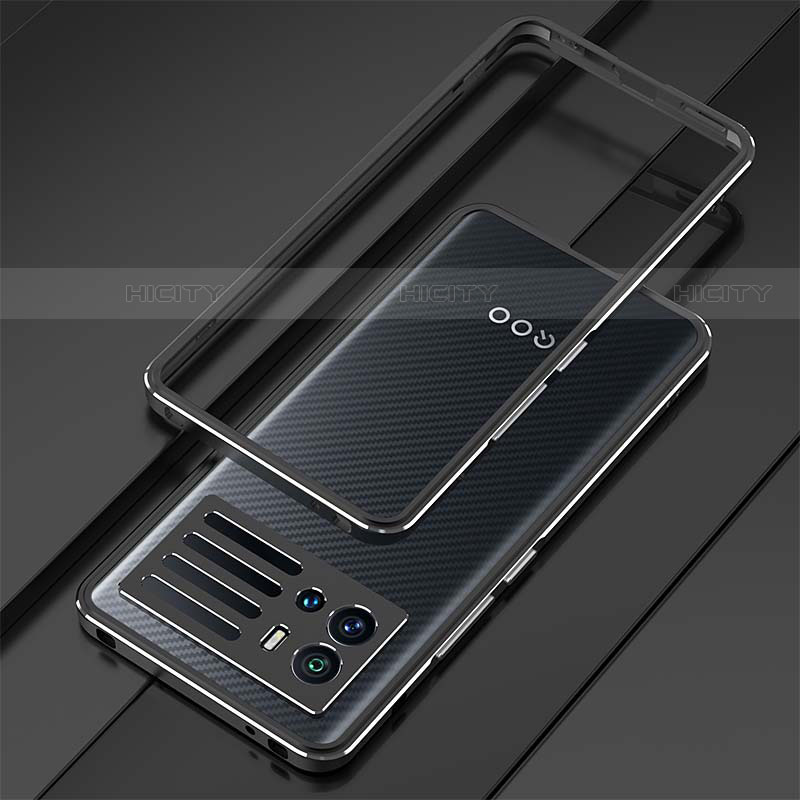 Coque Bumper Luxe Aluminum Metal Etui A01 pour Vivo iQOO 9 Pro 5G Noir Plus