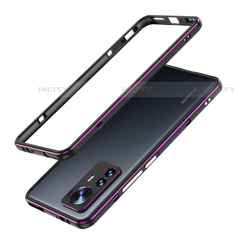 Coque Bumper Luxe Aluminum Metal Etui A01 pour Xiaomi Mi 12S Pro 5G Violet Plus