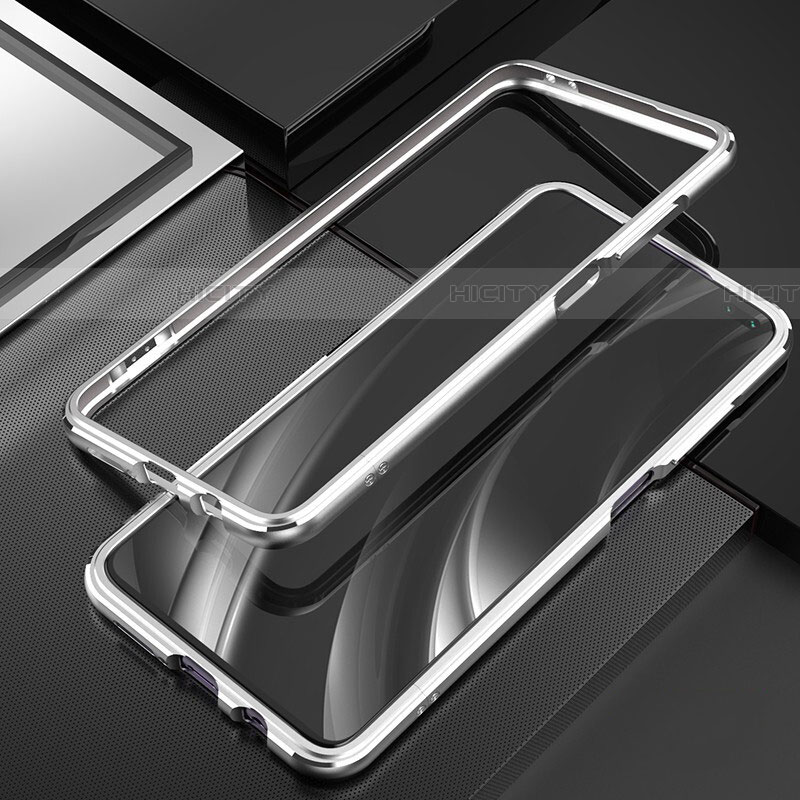 Coque Bumper Luxe Aluminum Metal Etui A01 pour Xiaomi Poco X2 Argent Plus
