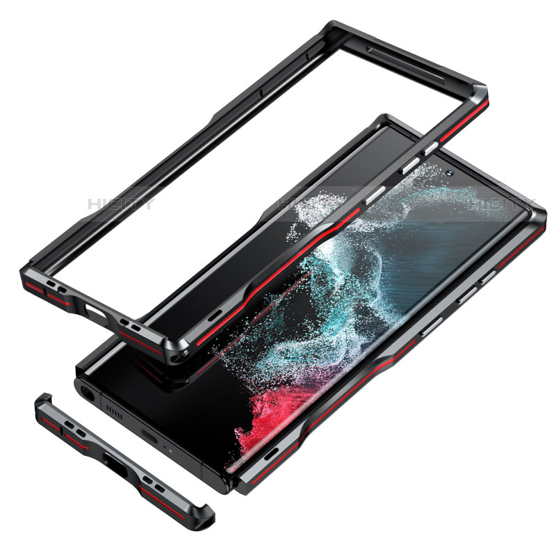 Coque Bumper Luxe Aluminum Metal Etui A03 pour Samsung Galaxy S22 Ultra 5G Plus