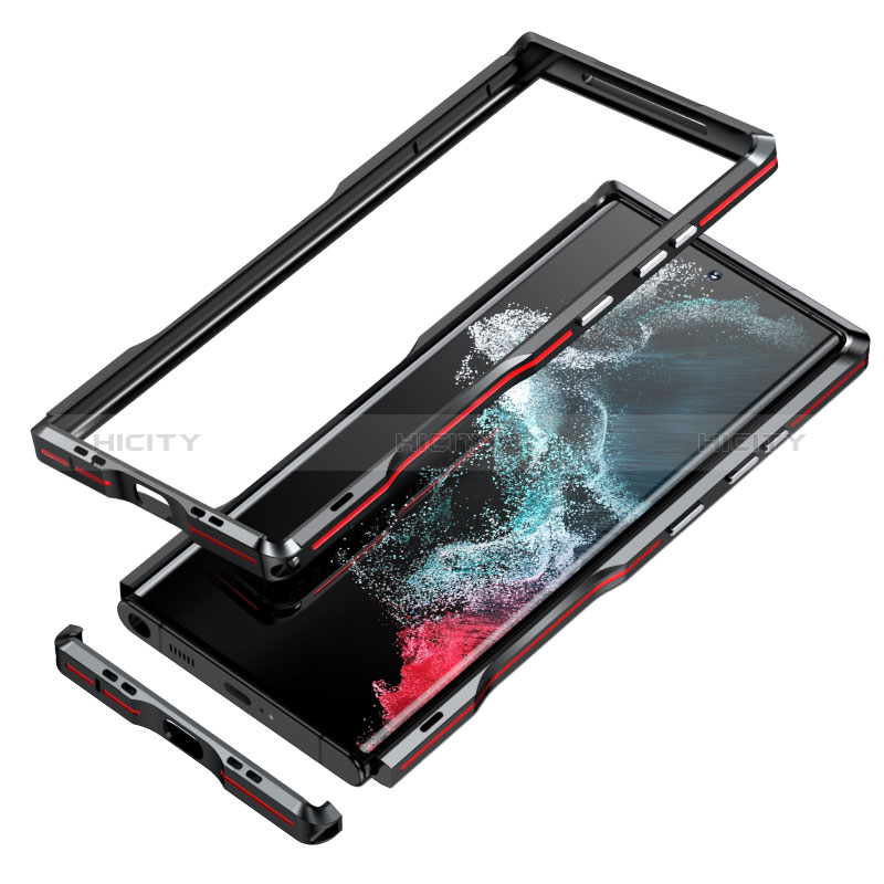 Coque Bumper Luxe Aluminum Metal Etui A03 pour Samsung Galaxy S24 Ultra 5G Plus