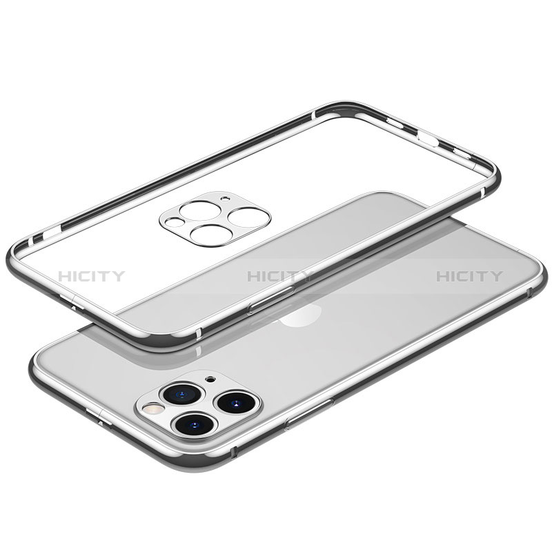 Coque Bumper Luxe Aluminum Metal Etui JL2 pour Apple iPhone 13 Pro Argent Plus