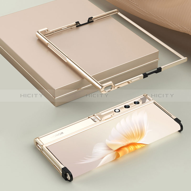 Coque Bumper Luxe Aluminum Metal Etui JZ1 pour Huawei Honor V Purse 5G Or Plus